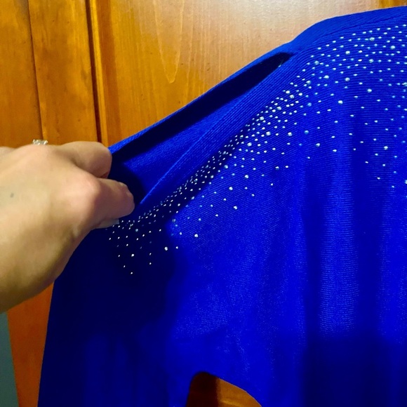 NWT Vibrant Blue Top with Sparkle - Large - Picture 3 of 6